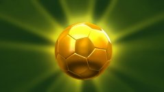 CGI golden soccer ball