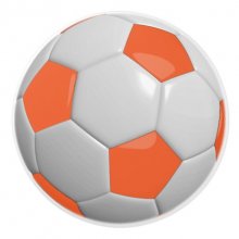 Orange & White Soccer Ball