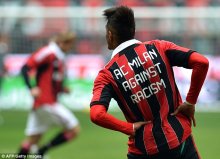 Kevin Prince Boateng had been susceptible to racist taunts during an agreeable in 2013 - and wore this jersey after