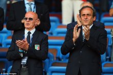 Sacchi (pictured with Michel Platini) also says that there are a lot of black colored players, even yet in youth teams