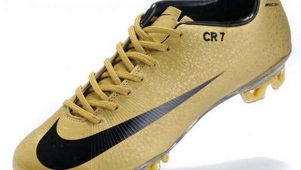 Gold Nike Soccer Cleats
