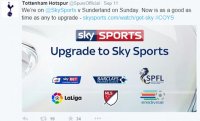 Tottenham utilized their particular Twitter account to publicise Sky Sports on weekend in front of their Sunderland match