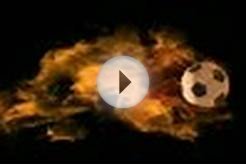 clip 21659443: loopable flaming soccer ball with alpha channel