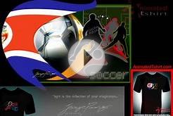 COSTA RICA SOCCER Animated T-shirt