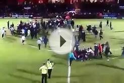 Fan attacks soccer player in England