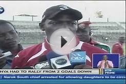 Kenya under 20 national soccer team plays against Italy