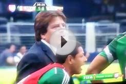 Mexican soccer player breaks his leg 2014 worldcup