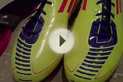 My soccer cleats: Adidas Adizero F50 Electric yellow.MP4