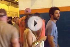 Ricky Rubio supported the Spanish Soccer Team in Miami