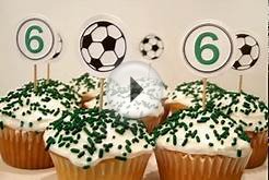 soccer ball cupcakes