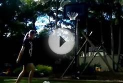 Trick shot with soccer ball by Chelsea
